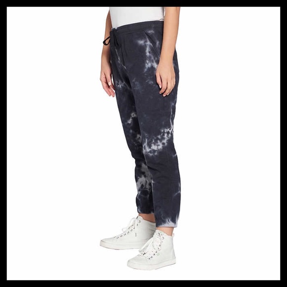 MAUBY French Terry Joggers Sweats Black Tie Dyed - Picture 2 of 9
